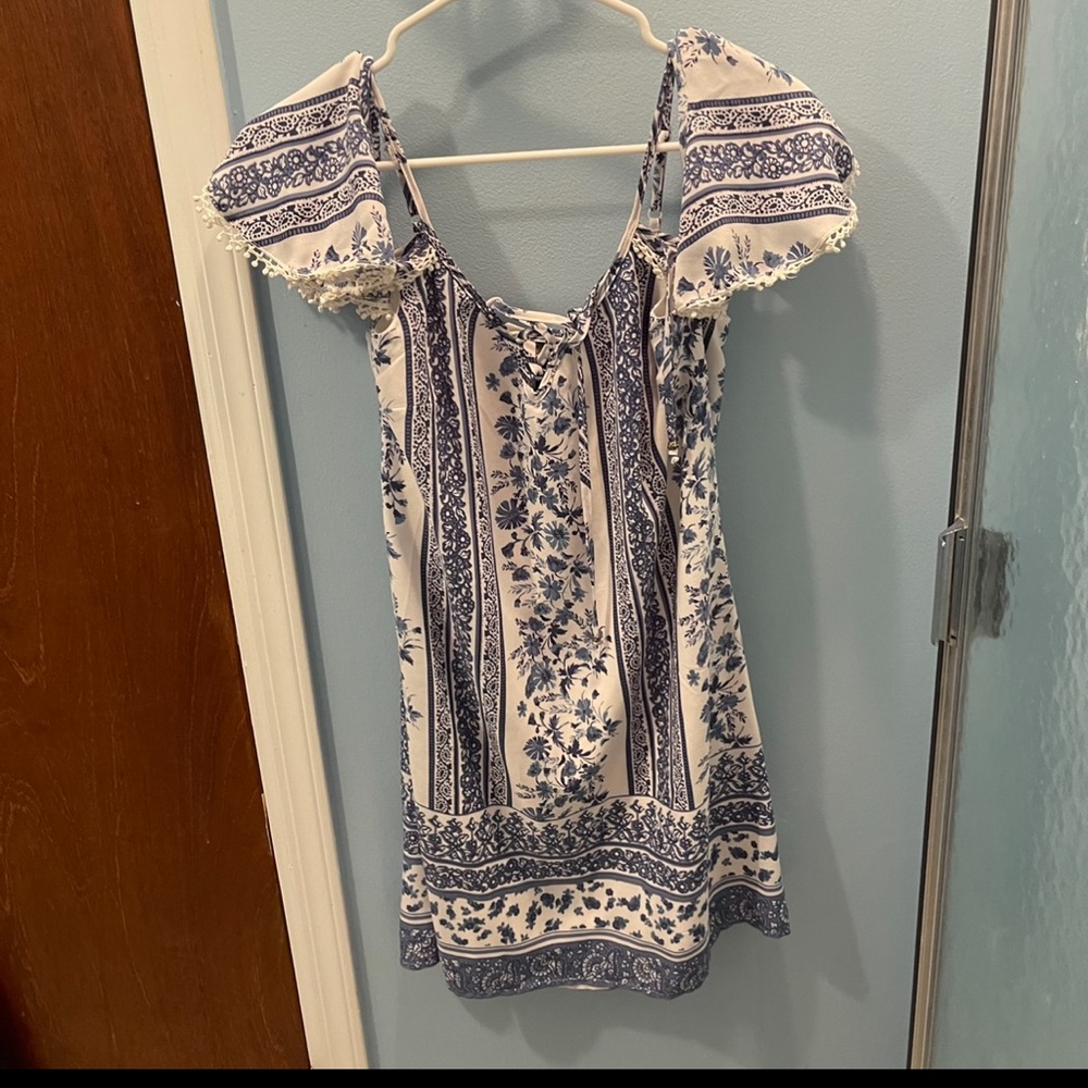Mediterranean Off the Shoulder Dress